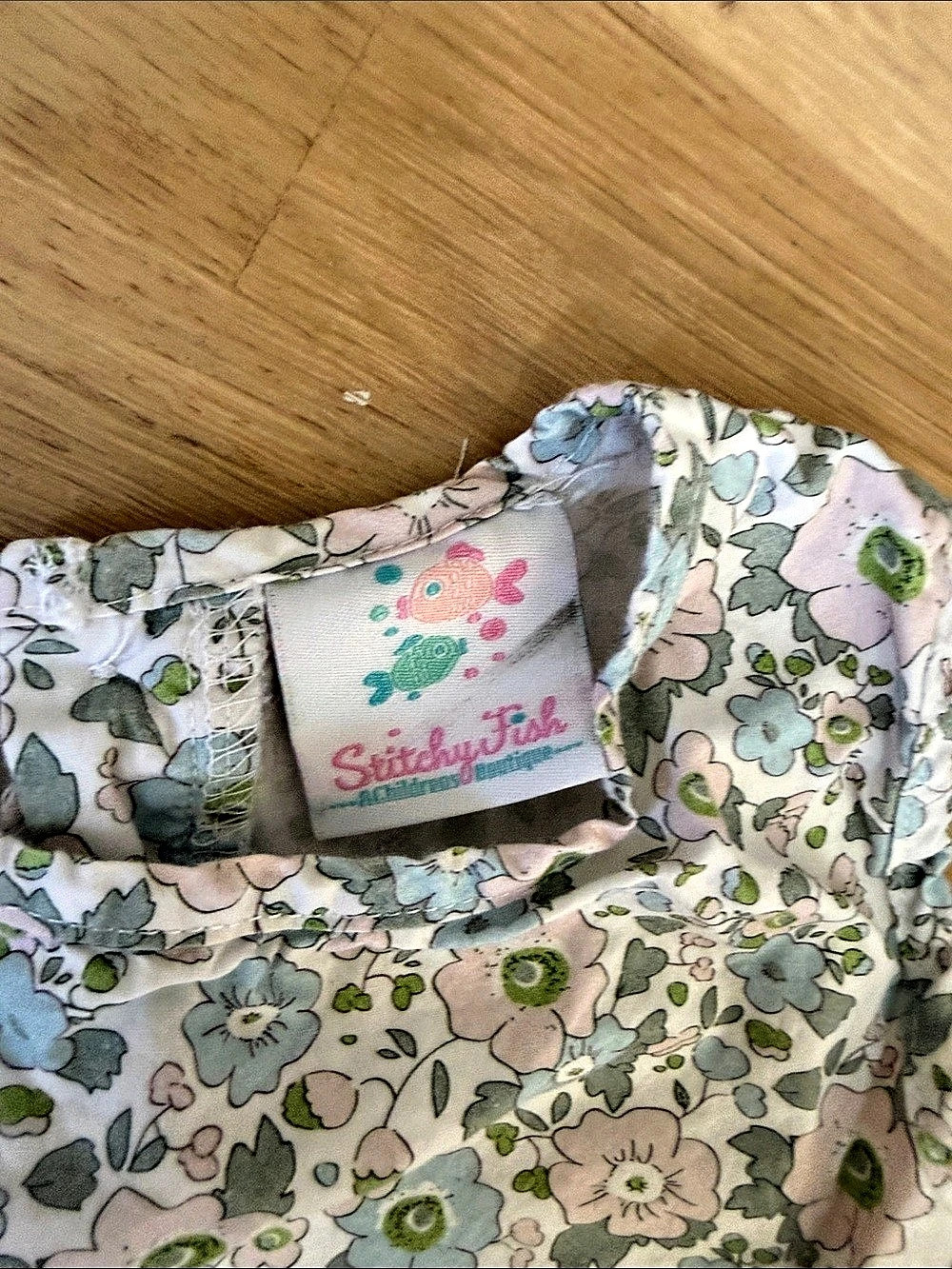 StitchyFish Floral Ruffle Matching Set Size 2T Like New - Picture 5 of 8